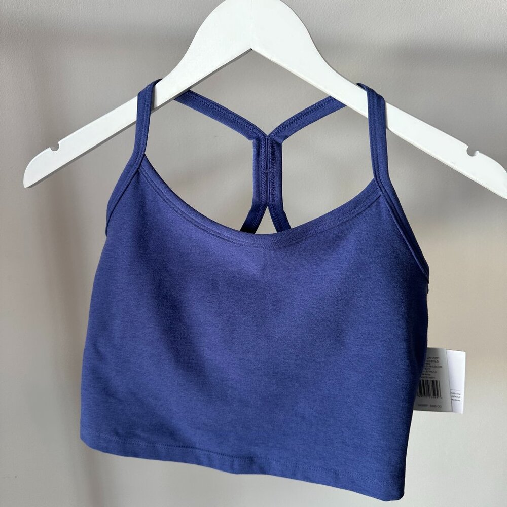 NWT Beyond Yoga Slim Racerback Cropped tank, Blue